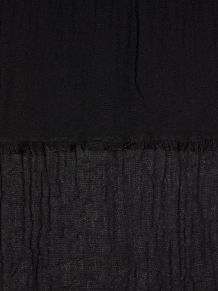 Yarn dyed scarf - null - Black | Sisley image number 2